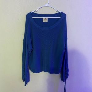 Blue Sweater With Cute Detail